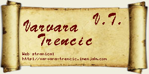 Varvara Trenčić vizit kartica